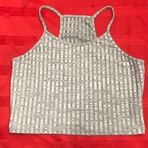 NWOT gray cropped tank